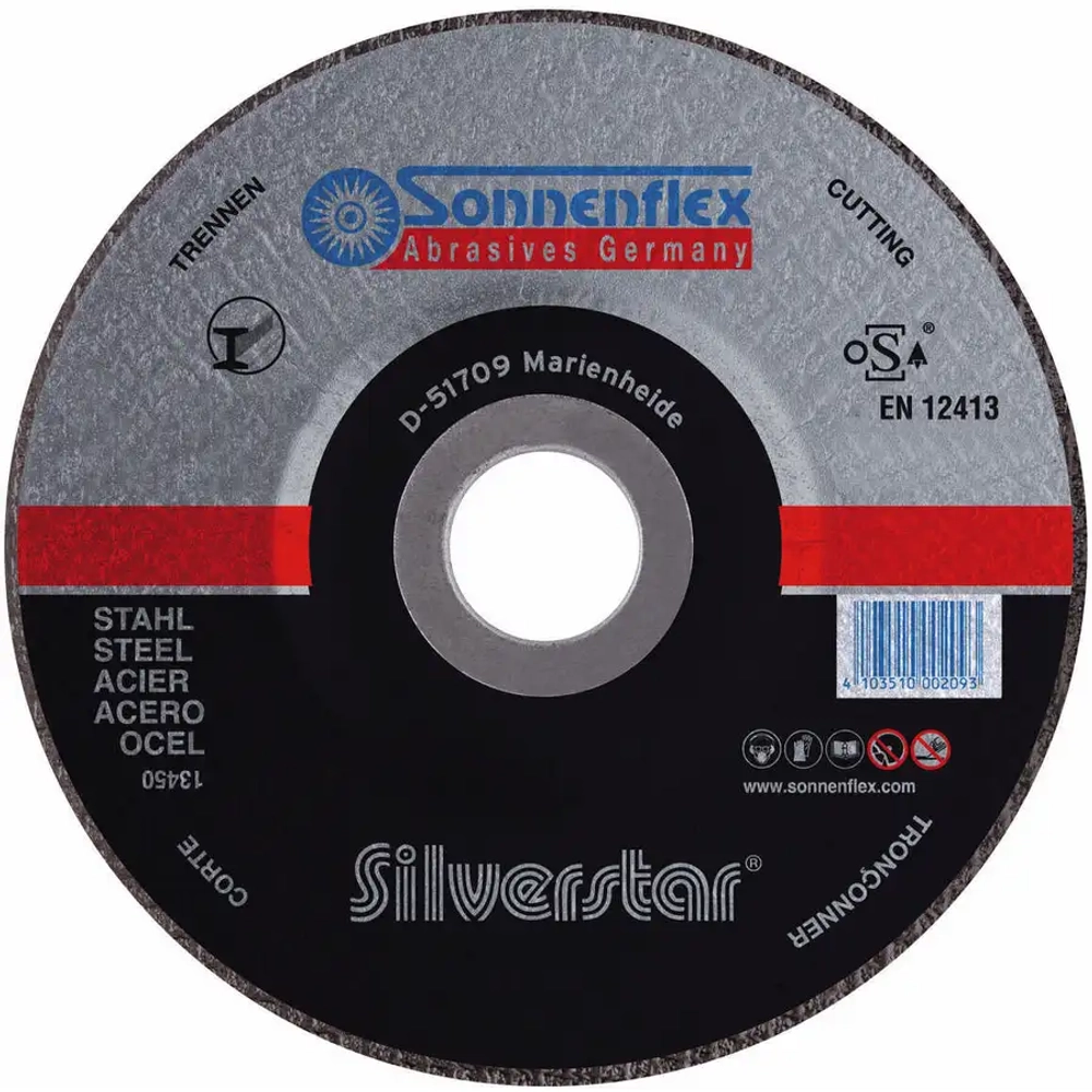Отрезной диск по металлу Silverstar 180x2x22,23 AS40 RBF F41 Sonnenflex 79701