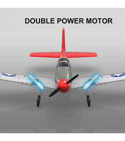 Радиоуправляемый самолет Volantex RC Mustang 400мм (красный) 2.4G 2ch LiPo RTF with Gyro