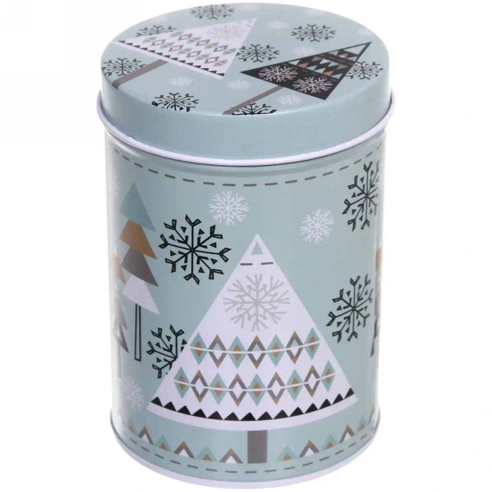Банка жестяная «Снежинка» 400мл 7,6*11см