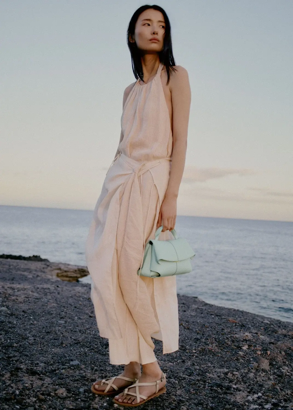 POLENE СУМКА MOKKI MINI, ЦВЕТ МОРСКОЙ ВОЛНЫ