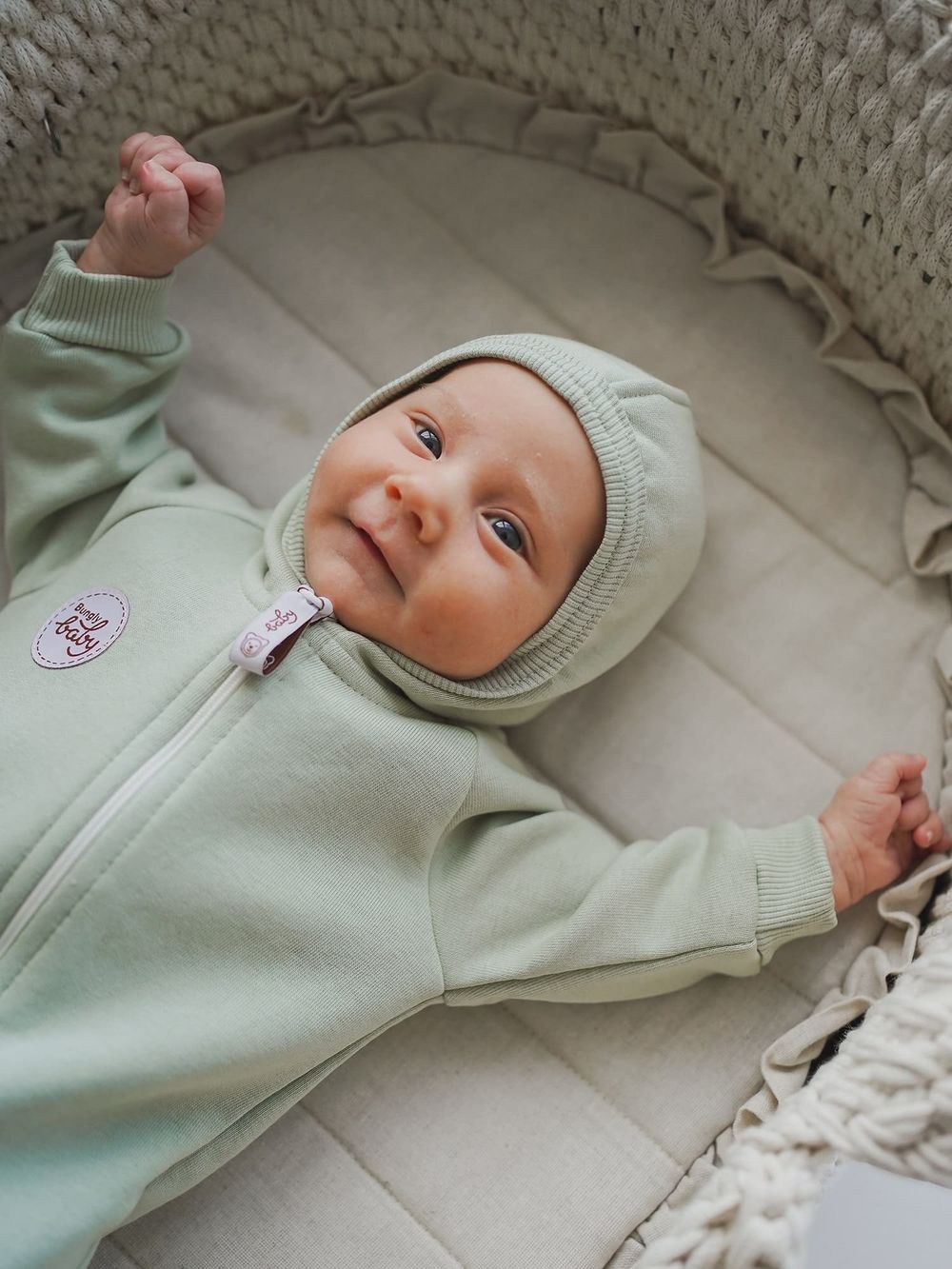 Комбинезон с закрытой ножкой "Шалфей" утепленный 0+