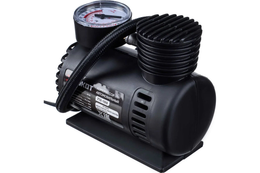 Компрессор автомобильный РОКОТ NEW GALAXY Цилиндр, 60Вт, 12л/мин, переходники 713-100
