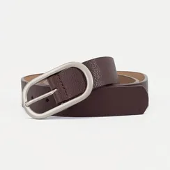 Ремень женский, ширина - 2,8 см, пряжка металл, цвет коричневый