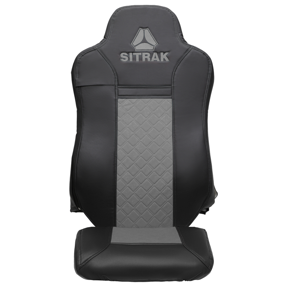Чехлы Sitrak MAX; SITRAK C7H с 2024 г (экокожа, черный, серая вставка)