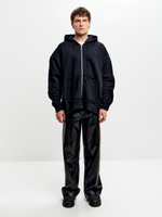 Зип-худи NEVER из черного хлопка