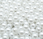 БА001НН8 Акриловые бусины круглые, цвет: белый, размер: 8 мм, 25 гр.