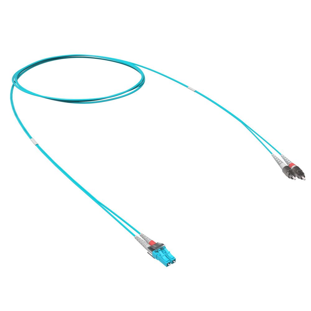 Оптический коммутационный шнур переходной Duplex LC-UPC/FC-UPC 50/125 OM3, 10 м