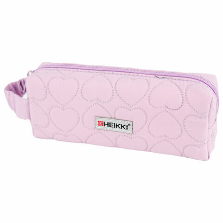 Пенал-косметичка HEIKKI (ХЕЙКИ) с ручкой, 1 отделение, стеганый полиэстер, 21х8х5 см, фиолетовый, 273606