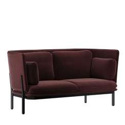 Stato Диван двухместный с низкой спинкой STA-02L Velutto 29/Металл Черный 1730*850*855