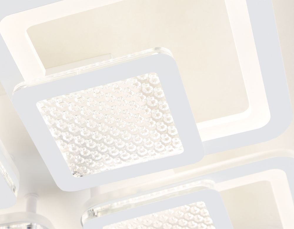 Светильник потолочный светодиодный с пультом FA4283/4+4 WH белый 100W 3000K+6400K/4200K/6400K+3000K 435*435*70 (ПДУ ИК)