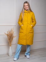 Пальто женское "Голд" горчица