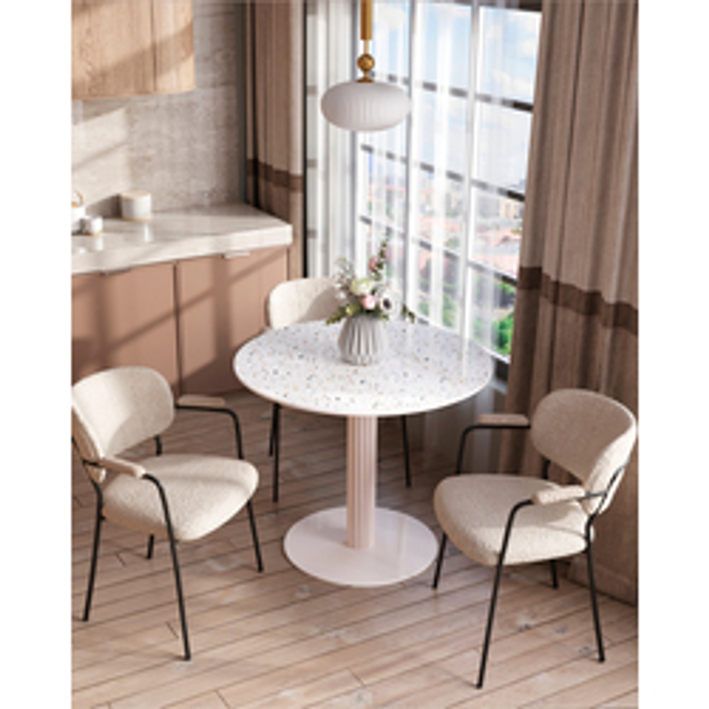 Стол обеденный Stem D90 терраццо