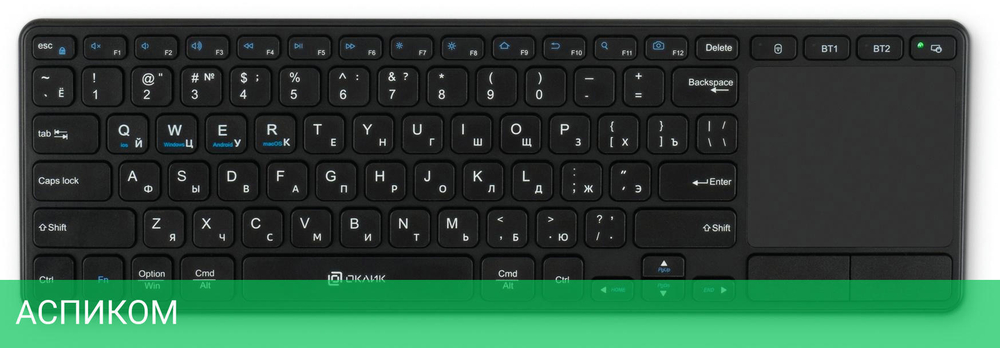 Клавиатура Oklick K614W черный