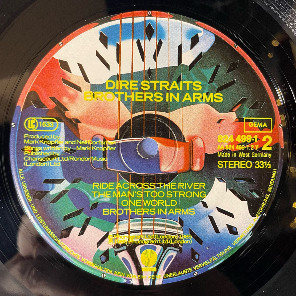 Винтажная виниловая пластинка LP Dire Straits Brothers In Arms (Германия 1985)
