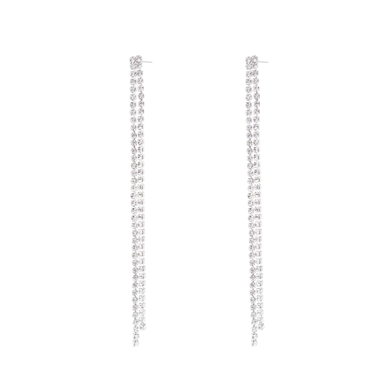 Серьги Плавающие Кристаллы