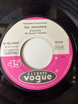 Винтажная виниловая пластинка LP Jean Francois Michael / Les Newstars (France 1969) 7 дюймов