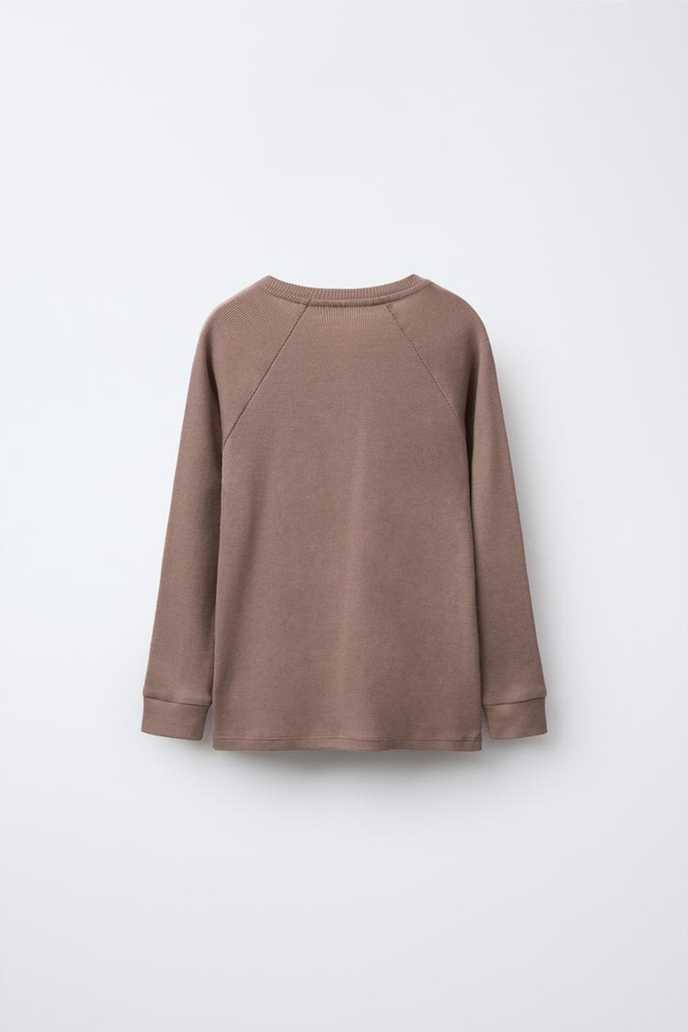 ZARA ПИЖАМА ИЗ СМЕСОВОЙ МЕРИНОСОВОЙ ШЕРСТИ, КОРИЧНЕВЫЙ