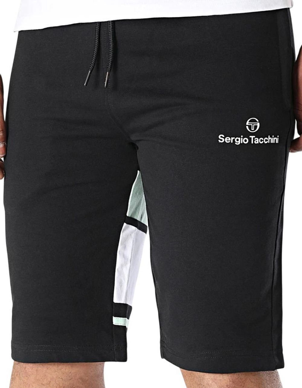 Теннисные шорты Sergio Tacchini Arpa Fleece Bermuda - black/beige