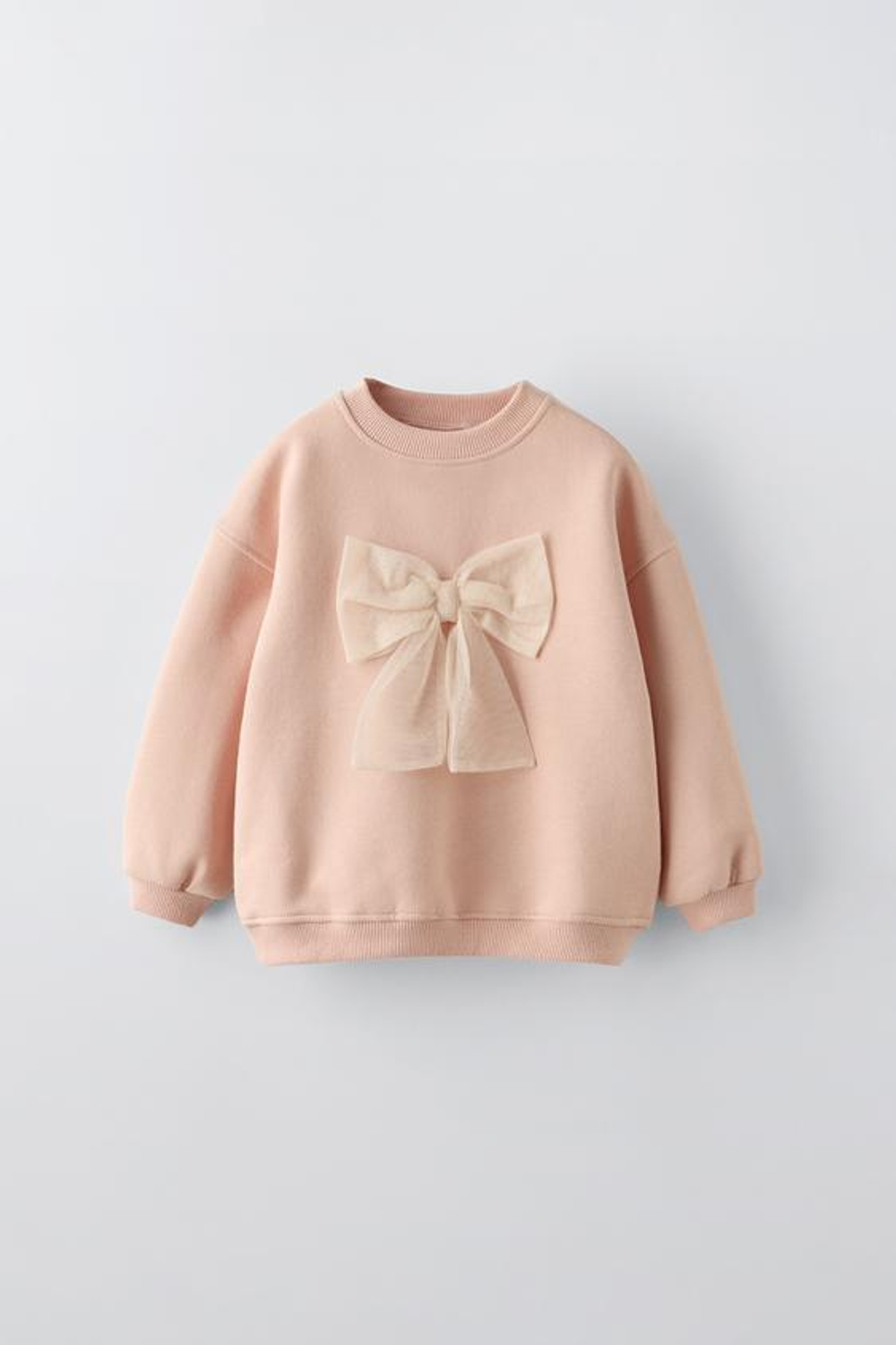 ZARA ТОЛСТОВКА С БАНТОМ, РОЗОВЫЙ