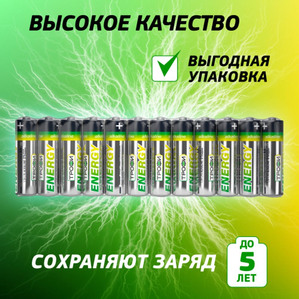 Батарейки Трофи LR6-12S ENERGY Alkaline