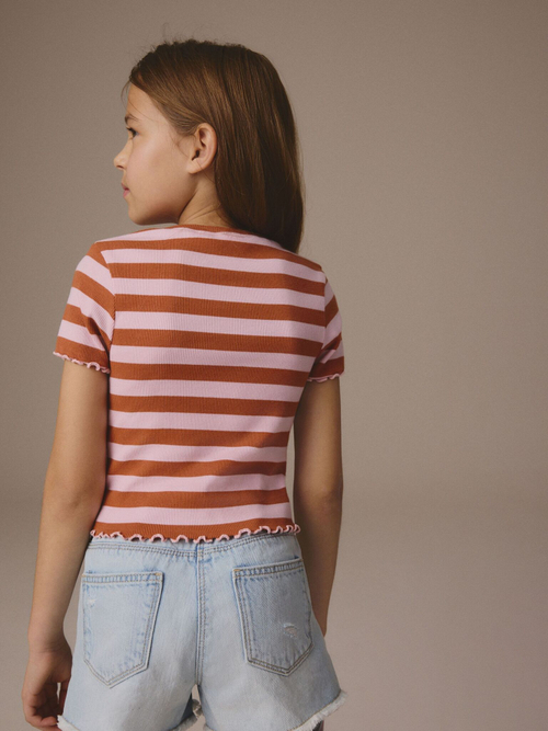 Футболка для девочки Next E44-337, Розовый, Кирпичный