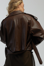 Куртка Joleen с поясом экокожа