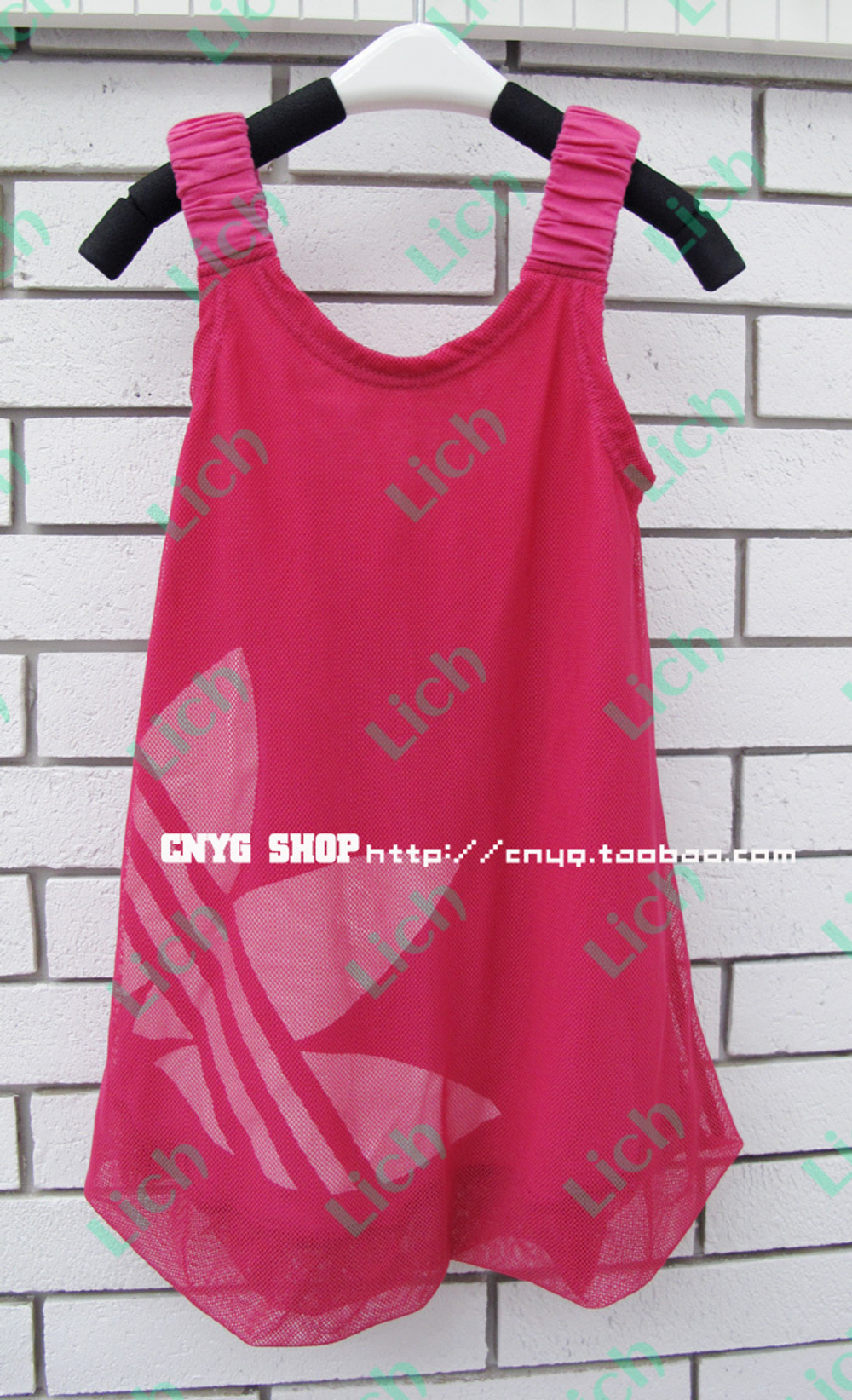 Туника детская двухслойная с принтом и эластичными бретелями