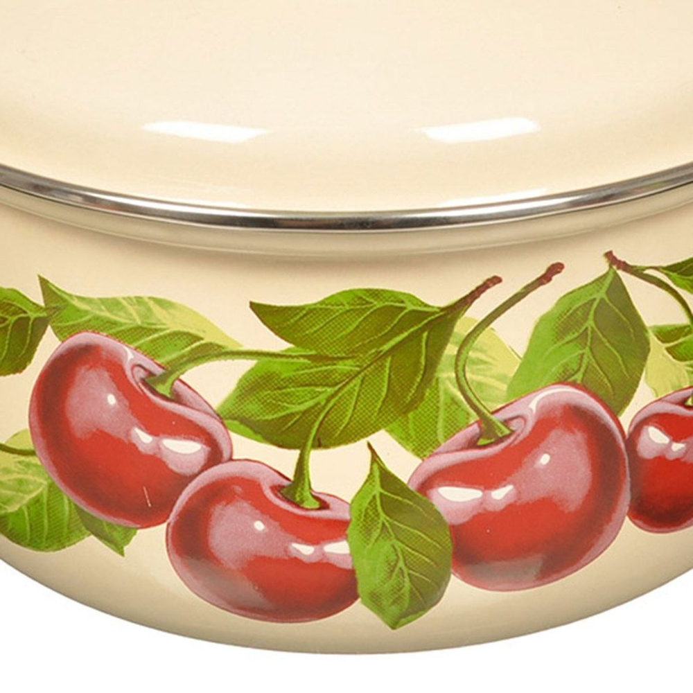 Кастрюля сталь, эмал, 3 л, с крыш, Керчь, 61904-122/6, в асс