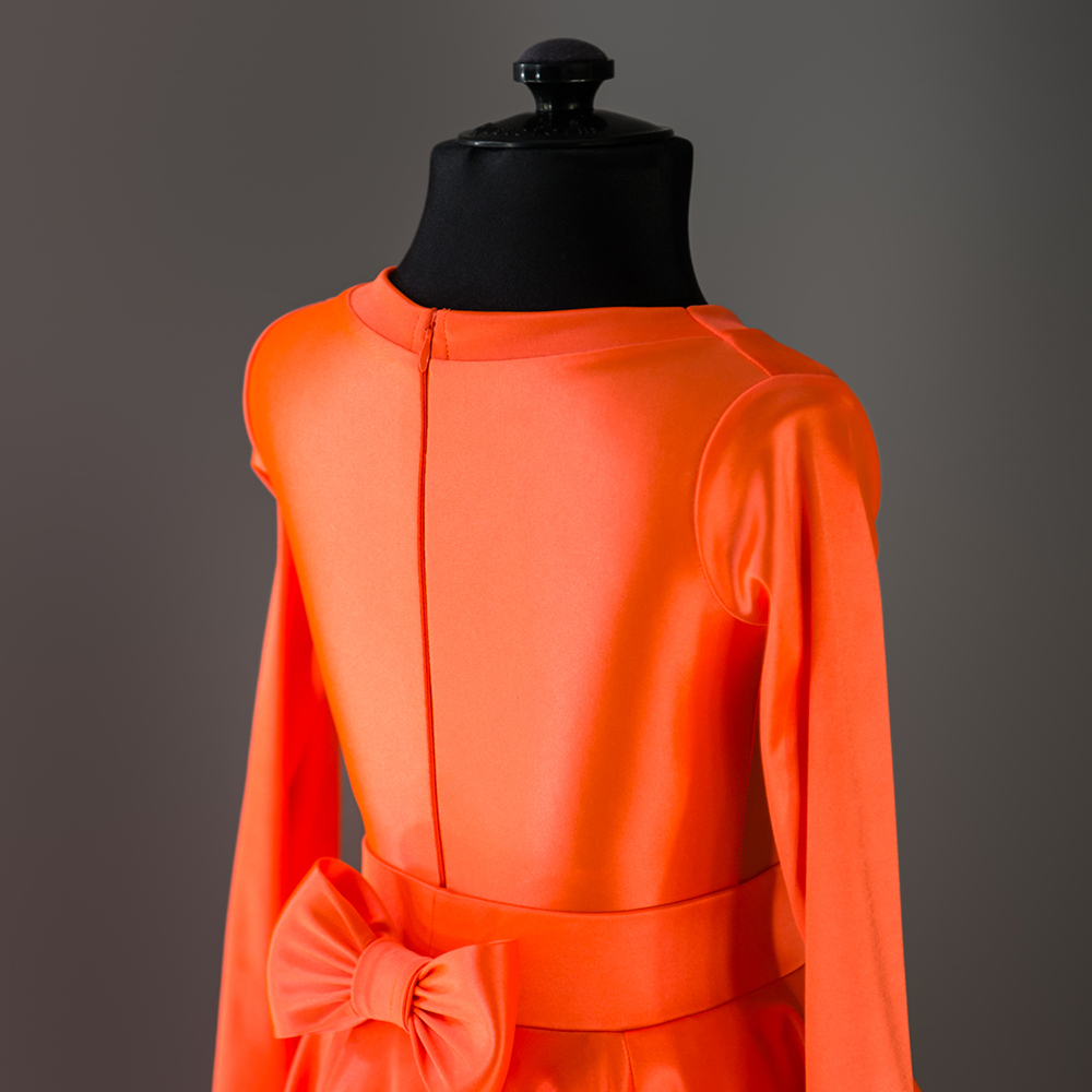 платье для танцев с бантом