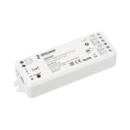 INTELLIGENT ARLIGHT Диммер SMART-PWM-102-72-MIX-PD-SUF (12-36V, 2x5A, ZB, 2.4G) (IARL, Пластик) 035310