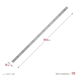 STAYER длина 1.0 м, нержавеющая линейка, Professional (3427-100)