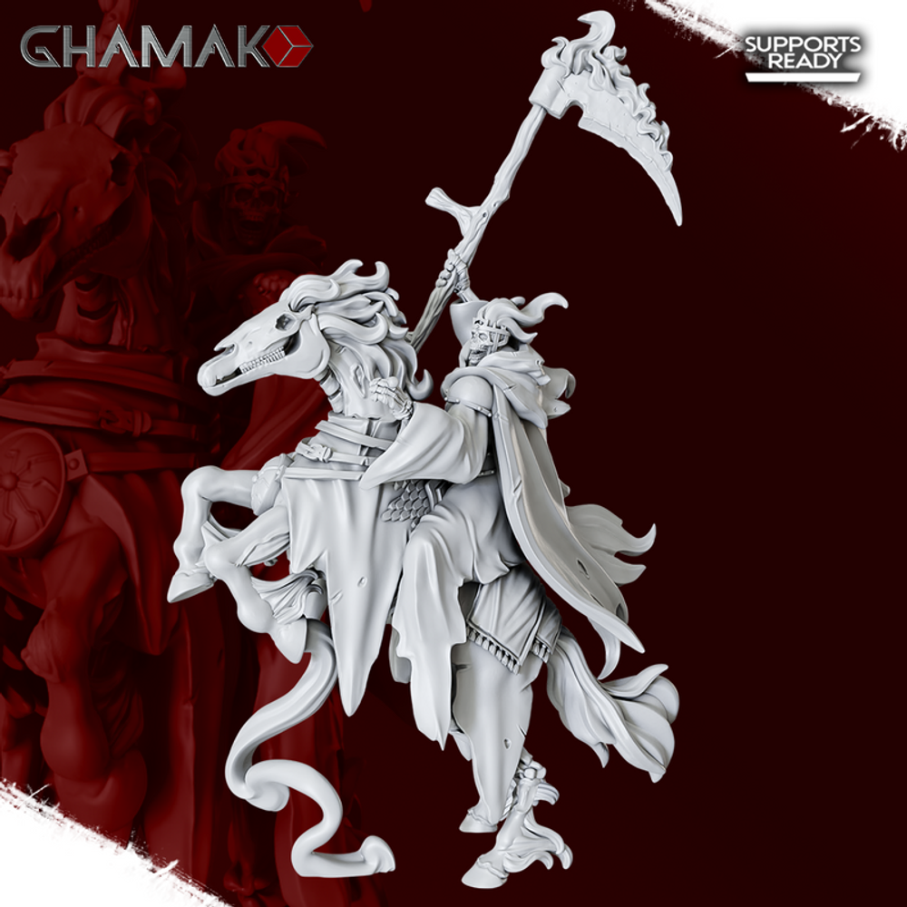 Grand Alliance Death Nighthaunt Hexwraiths Мертвый всадник с косой №1 миниатюра для dnd, днд, pathfinder, фентези, Настольная игра, НРИ, Варгейм, РПГ