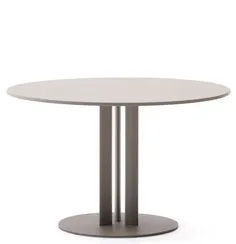 Уличный стол Sedalis Ø80 см, серо-коричневый