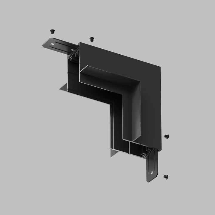 Коннектор L-образный стена-потолок Denkirs Smart Hide TR2118-BK