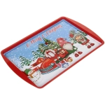 Поднос жестяной 38*24см «Веселые гномы на машине»