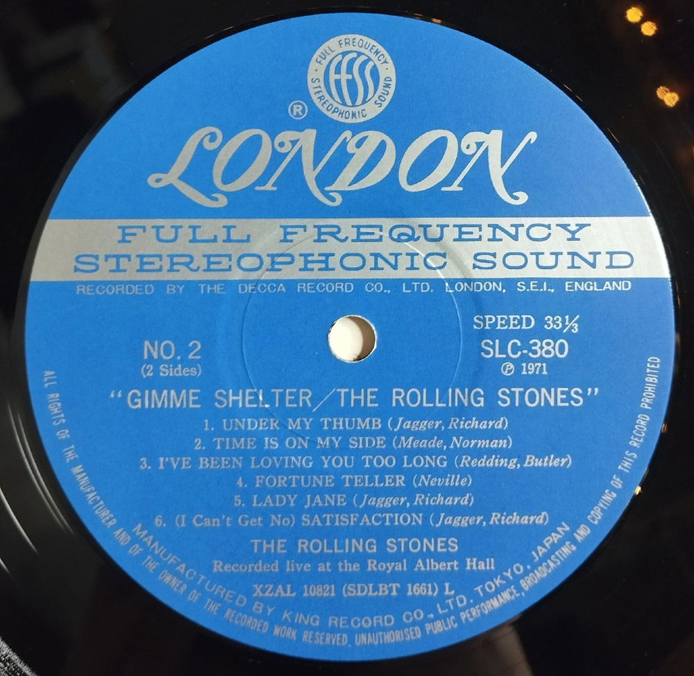 Винтажная виниловая пластинка LP The Rolling Stones Gimme Shelter (Japan 1971) (Obi) SLC-380