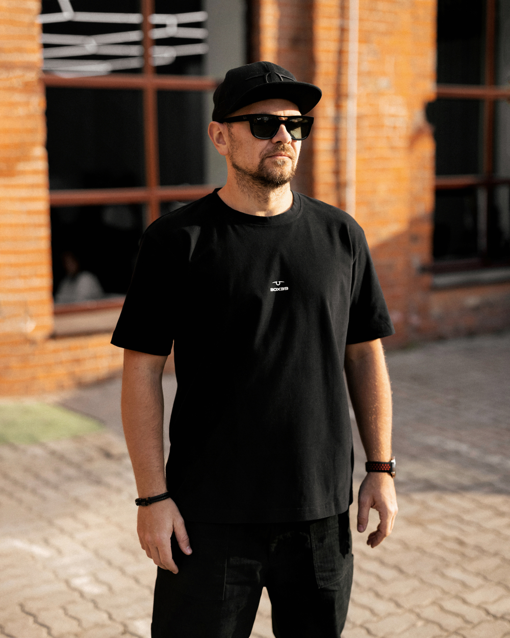 Футболка свободного кроя, черный, размер XXXL