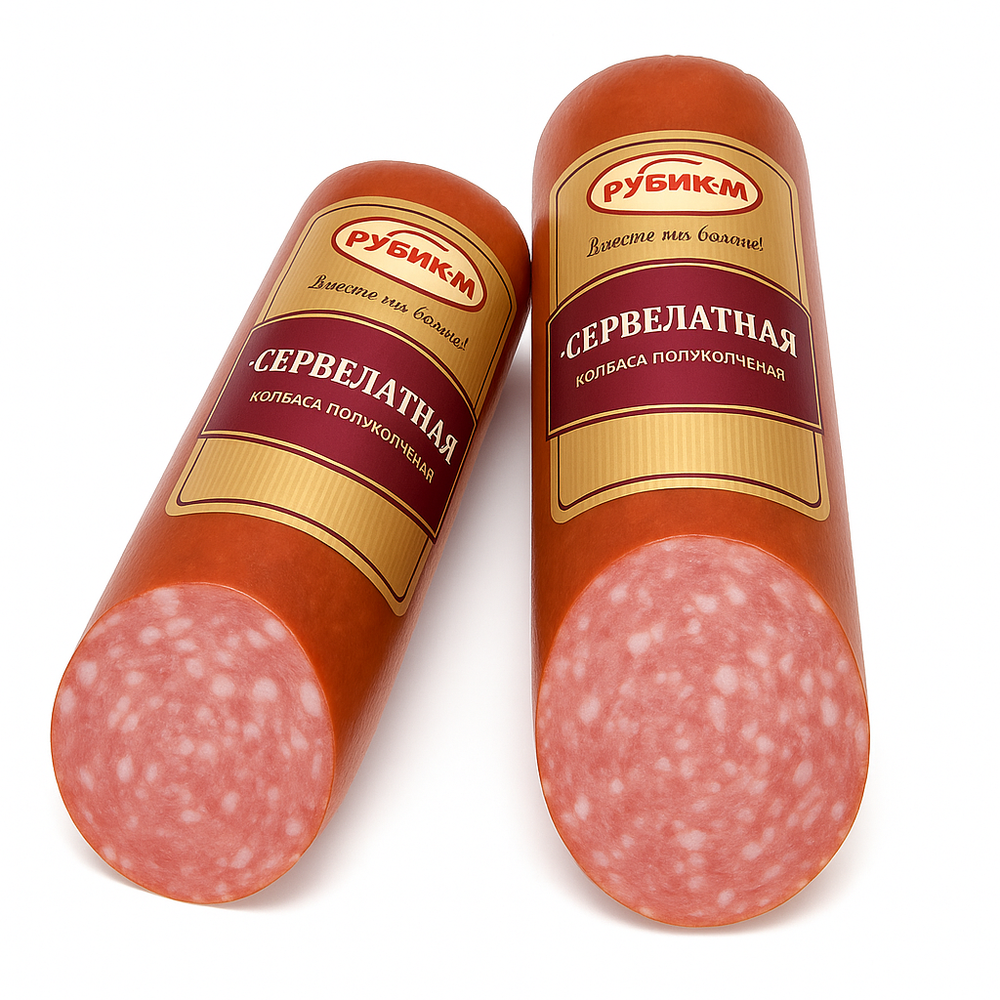 Колбаса Сервелатная Рубиком 300 гр