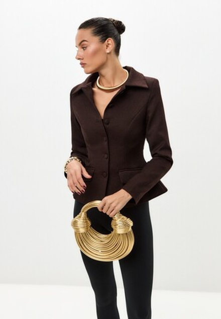 Жакет приталенный удлиненный