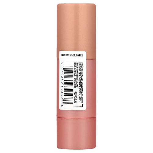 L'Oréal, Lumi, хайлайтер-стик Le Glow, оттенок 640 сияющий розовый, 6,5 г (0,22 унции)
