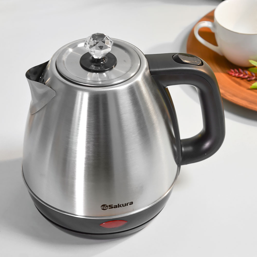 Чайник электрический 1,8л Sakura SA-2188SB, дисковый, нерж