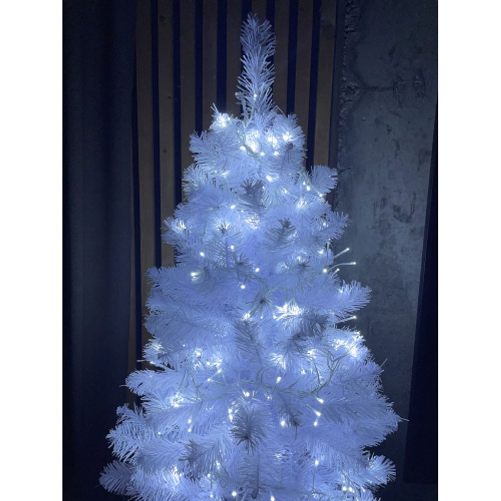 Светодиодная новогодняя гирлянда ЭРА ENIN - WC мишура 3,9 м белый провод холодный свет