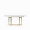 Обеденный стол Toon 180х90 см, белая керамика