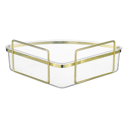 Полка для душа настенная угловая Bergenson Bjorn Siv золотистая