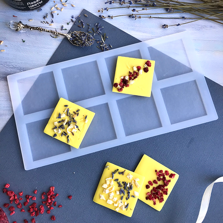 Силиконовый мат для отливки шоколада «Квадраты»