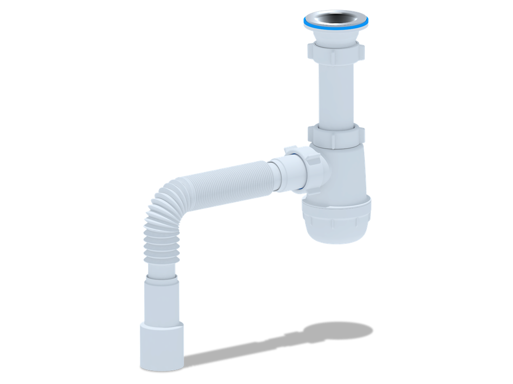 Сифон Ани Грот 1 1/2"* 40с гибкой трубой 40х40/50