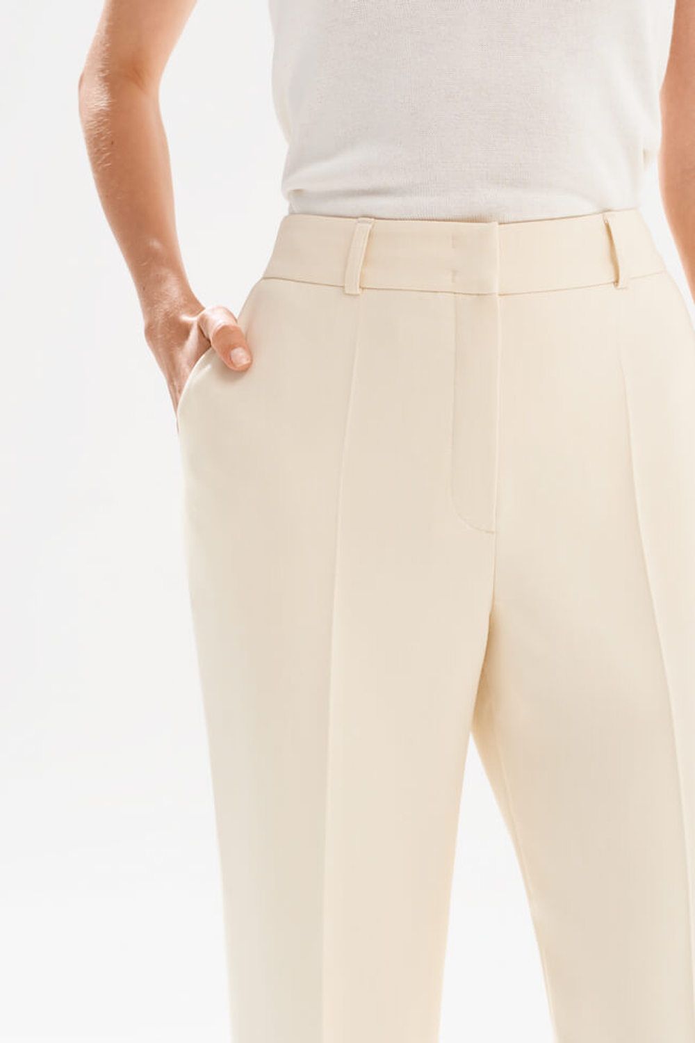 31264 Брюки женские (сливочный)