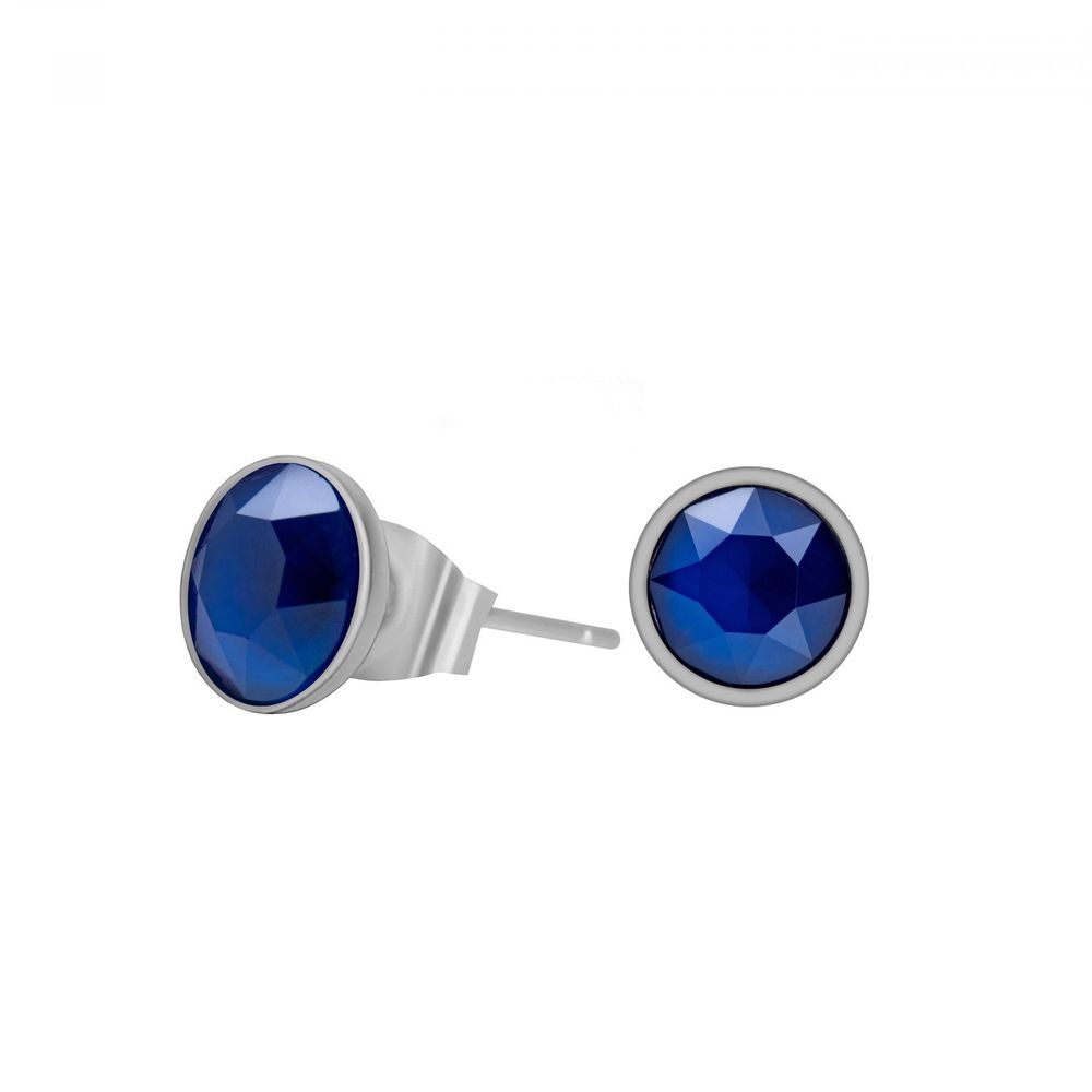 Серьги-пусеты Fiore Luna Crystal Royal Blue SWE298 CRB S