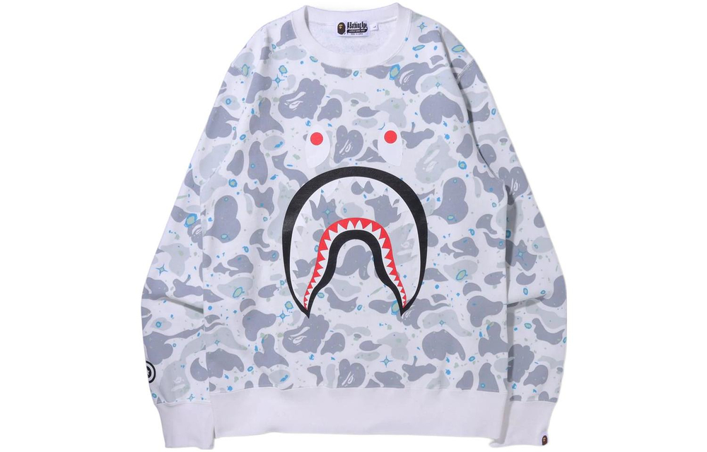 A Bathing Ape Space Camo Shark Crewneck