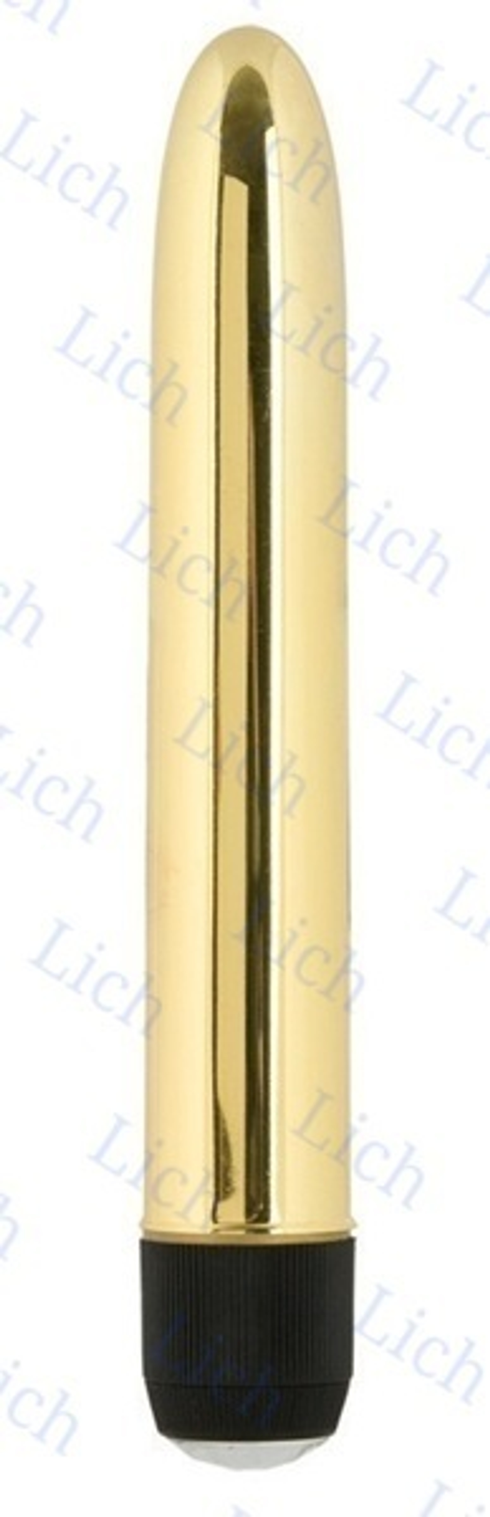 Золотой классический вибратор с кристаллом PRECIOUS GEMS 6in